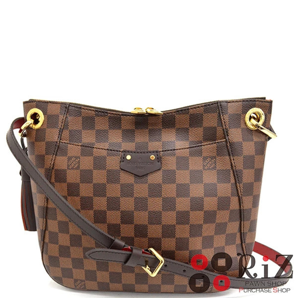 LOUIS VUITTON South Bank Bag Shoulder Messenger Damie Ebene Brown